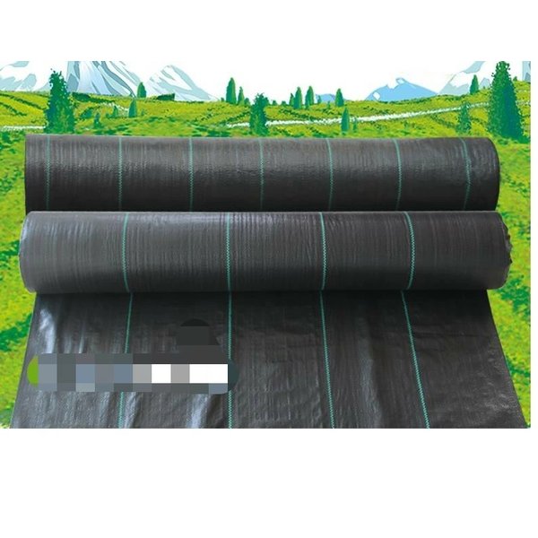 大面積専用 防草居敷き 4ｍ×100ｍ 黒 草を防ぐ用布 雑草障壁用布 アンチエイジング用ガーデニング布 花・ガーデン・DIY-防草シート