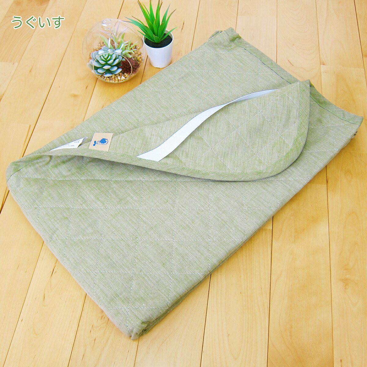 日本製 ウォッシャブル本麻敷きパッド（シングル）［麻100％わた入り