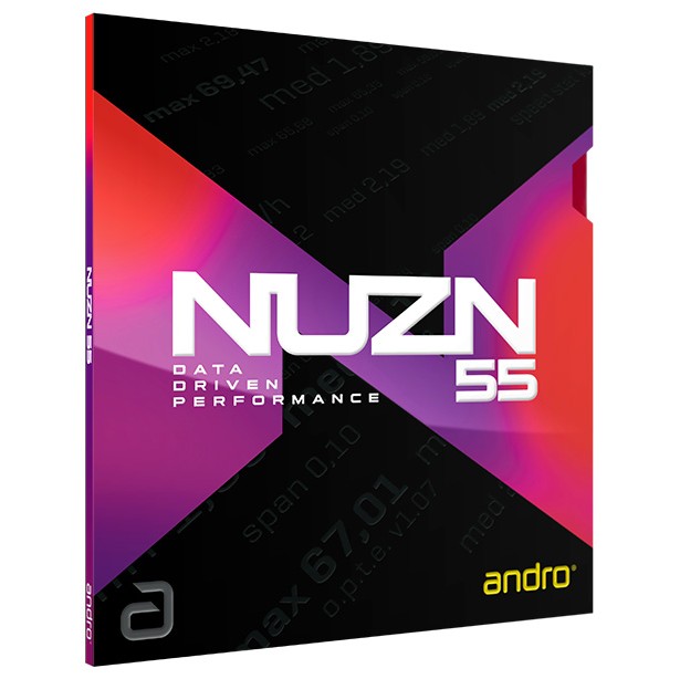 【11日2時までP5倍で引き換え証有】ピンポン 天然ゴム NUZN 55 ニュー領域 andro アンドロ 剪断応力系 裏ホンブルグ帽天然ゴム