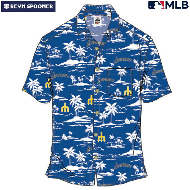 Kids Seattle Mariners scenic / 100% Cotton scenic / XL by Reyn Spooner