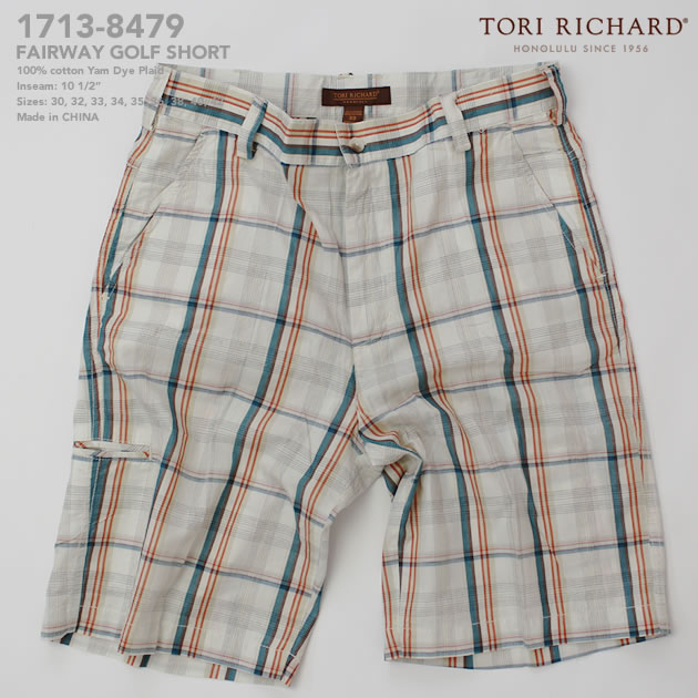 アロハシャツ｜トリリチャード（TORI RICHARD）｜tori-8479 FAIRWAY（フェアウェイ）｜ブライス｜メンズ｜コットン100％（100％ Cotton Yam Dye Plaid）｜ゴルフ・パンツ（Golf Short）｜ショートパンツ｜アロハタワー（アロハシャツ販売）10P11Mar16