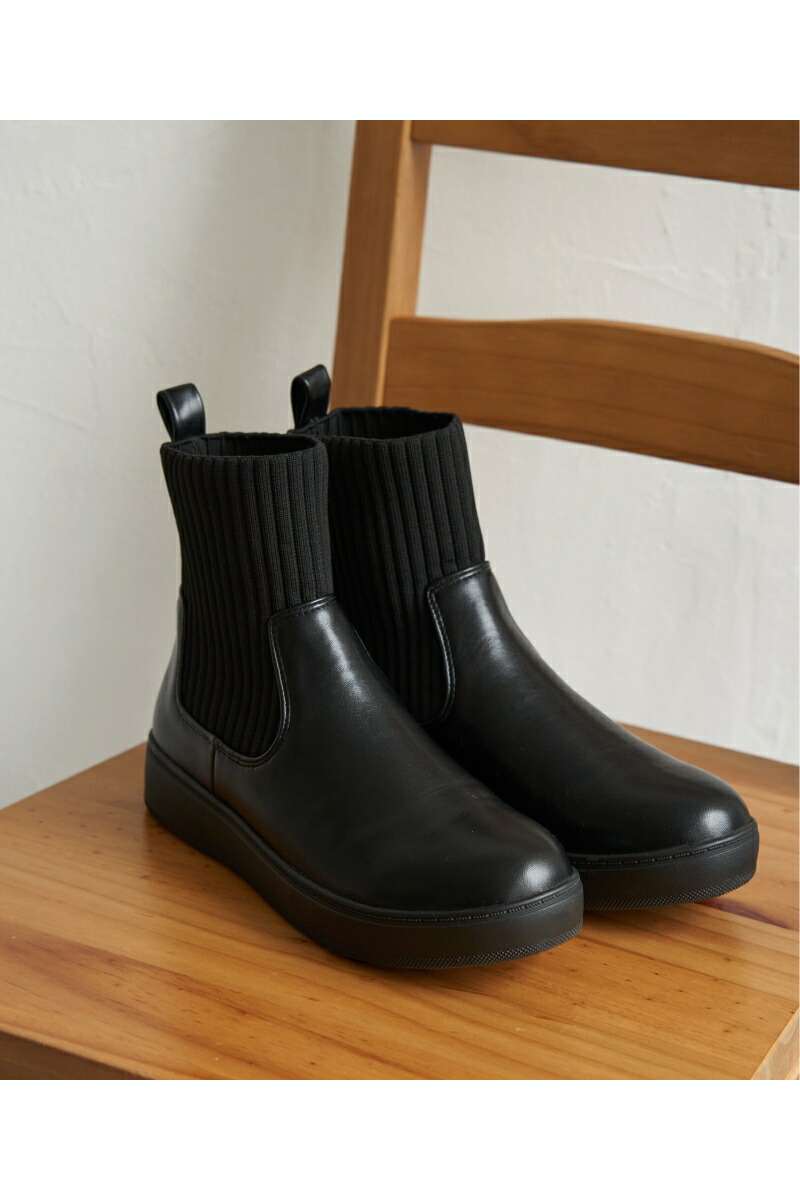 楽天市場】レディース ブーツ ぺたんこ ショート 本革 黒 スニーカー