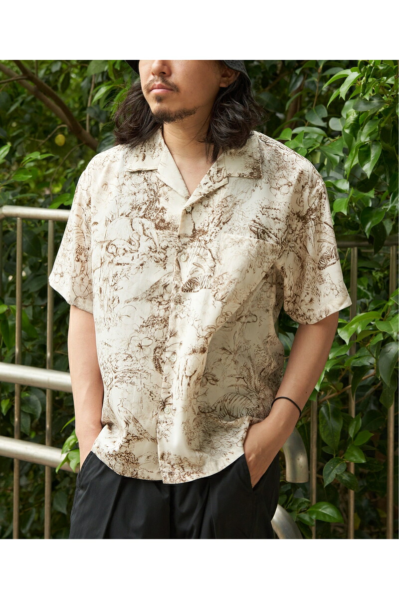【ポイント10倍 4/4 20:00～4/10 1:59まで】ジャングル総柄半袖シャツ