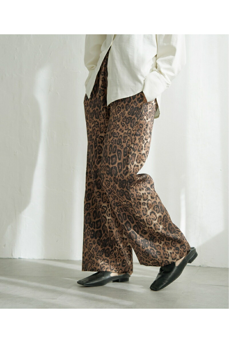 TARO HORIUCHI ワイドパンツmame kurogouchi Floral Jacquard Triple Cloth High Waisted Trousers - black