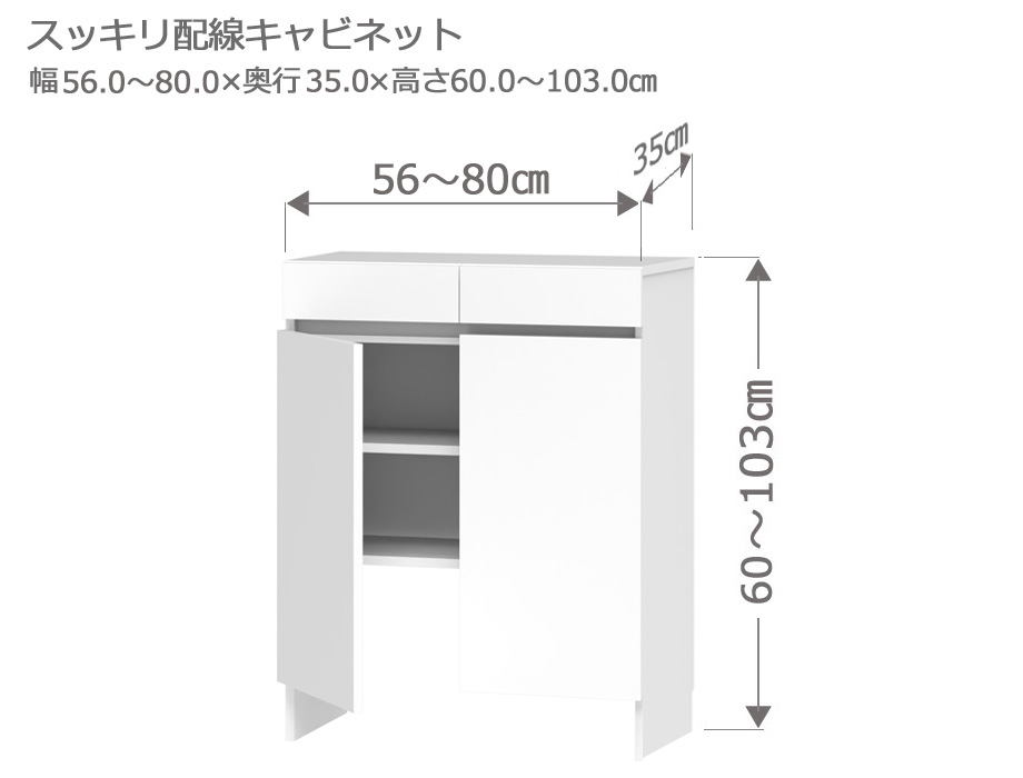 Usako／参考ページ 楽天市場】セミオーダー カウンター下収納 ラスコ Sスッキリ配線