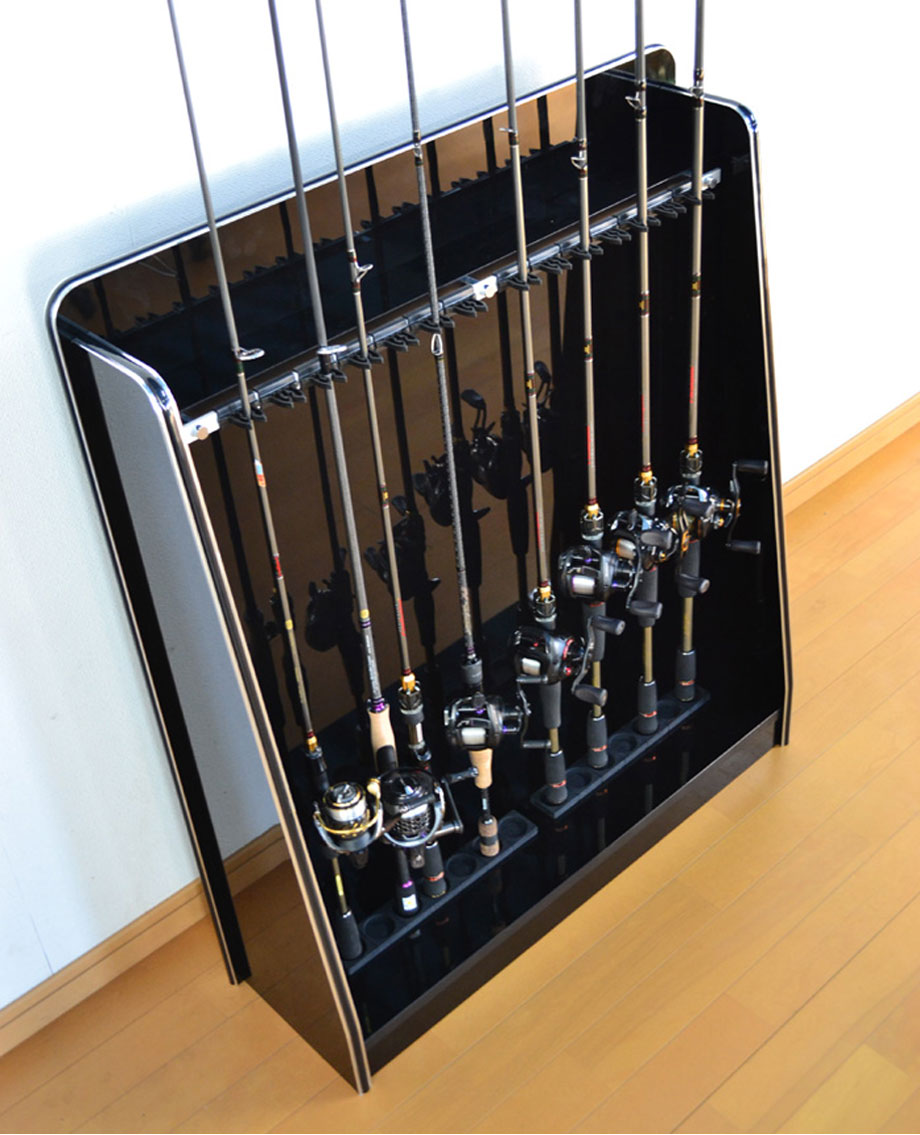 供覧ロッドラムプ 釣竿運 ゼイン 14書巻保管型 シャイン黒奴 Daemlu Cl