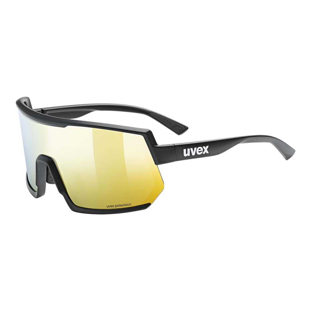 【4/10は「5倍！」エントリーでポイントUP】ロードバイク サングラス UVEX ウベックス uvex sportstyle 235 P スポーツスタイル 235 P ブラックマット（イエロー）4043197360744