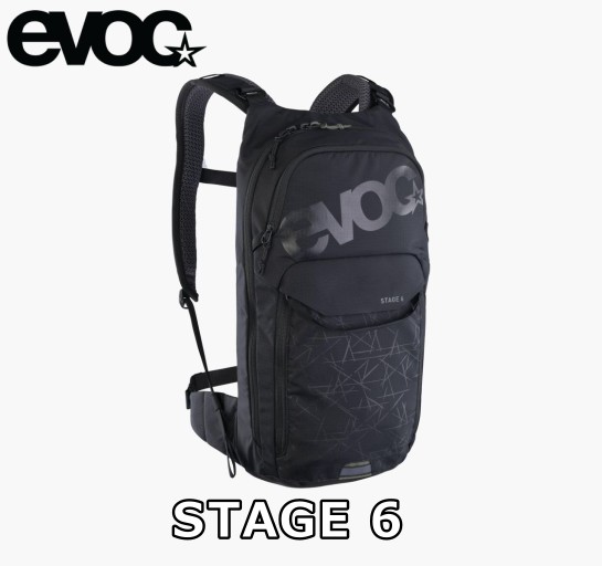 【4/18は「最大4倍！」エントリーでポイントUP】EVOC STAGE 6L BLACK イーボック ステージ6L 100216100 バイクパック 2024STAGE 4250450730613