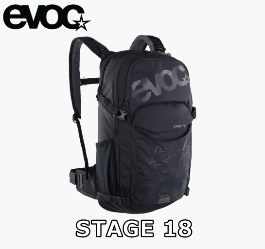 【4/18は「最大4倍！」エントリーでポイントUP】EVOC STAGE 18L BLACK イーボック ステージ18L ブラック 100214100 バイクパック 2024STAGE 4250450730521