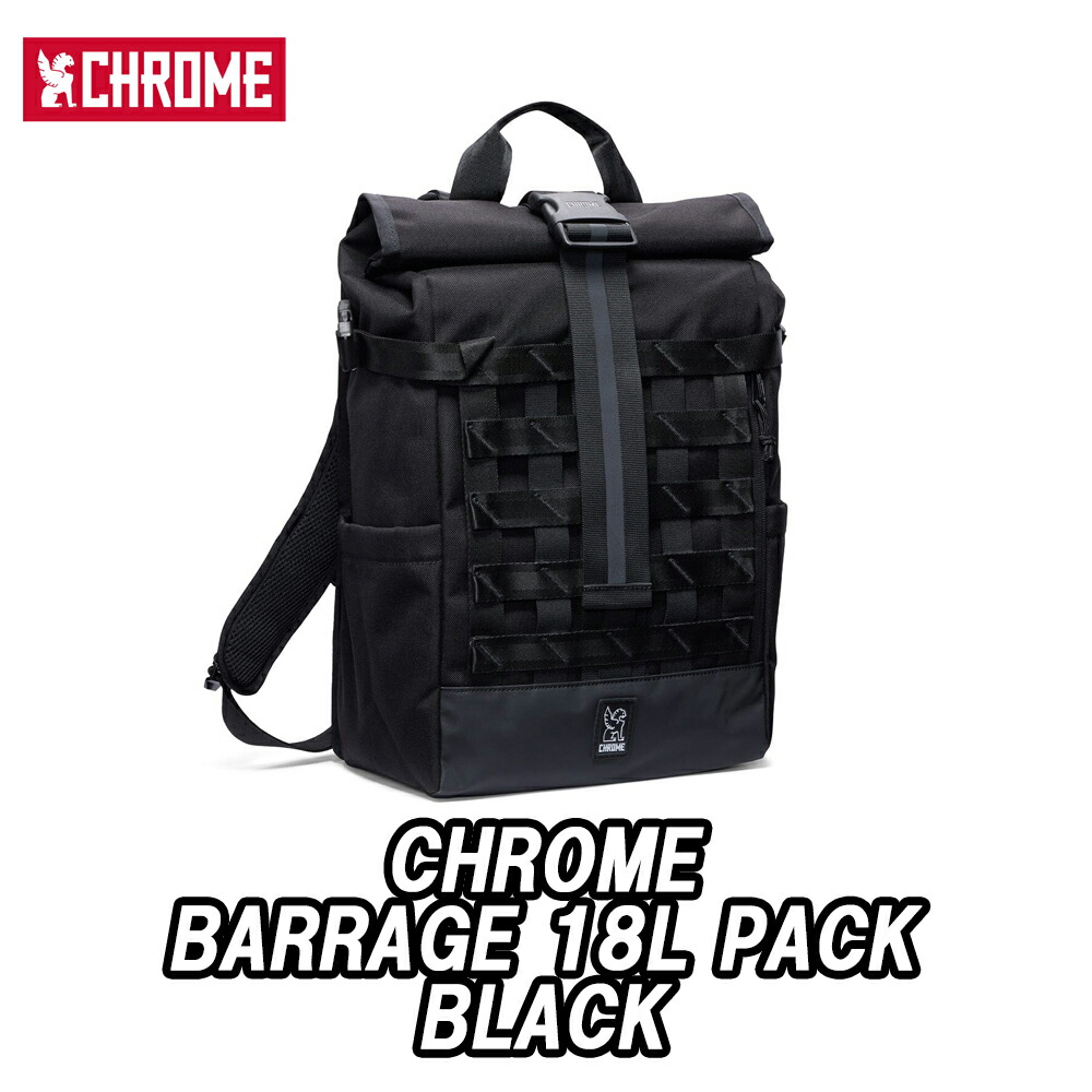 【4/10は「14倍！」エントリーでポイントUP】CHROME BARRAGE 18L PACK BLACK クローム バラージ 18L ブラック バック 鞄 BAG 防水 15,444円