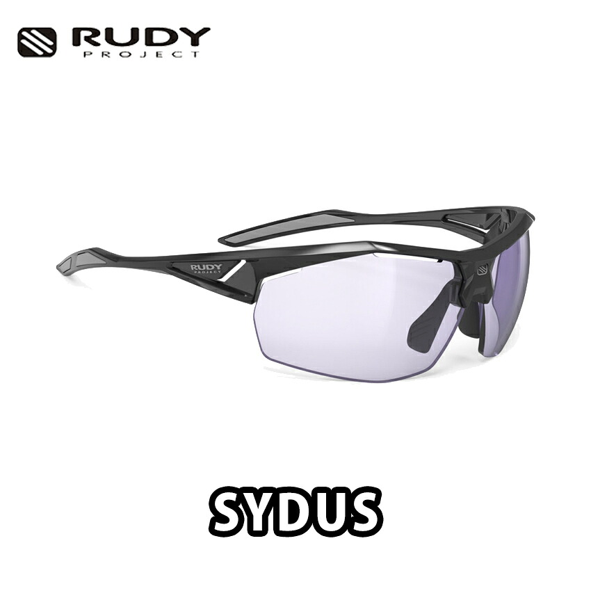 【5/13は「2倍！」エントリーで尖んがりUP】RUDYPROJECT  SYDUS（ ルディプロジェクト シダス）ブラックグロスフレーム 差しひびきX2調光レーザーパープルレンズ 黒眼鏡 読み込む自動二輪車 スポーツ・アウトドア-スポーツサングラス-スポーツウェア・アクセサリー