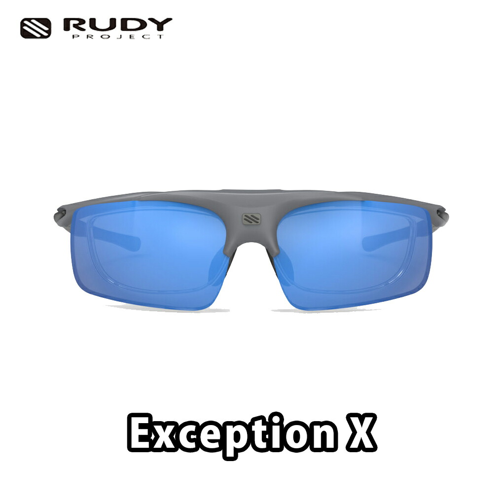 【4/18は「最大4倍！」エントリーでポイントUP】RUDYPROJECT（ルディプロジェクト） Exception X（エクセプションエックス ） グラファイトフレーム レーザーブルーレンズ　ロードバイク　サングラス
