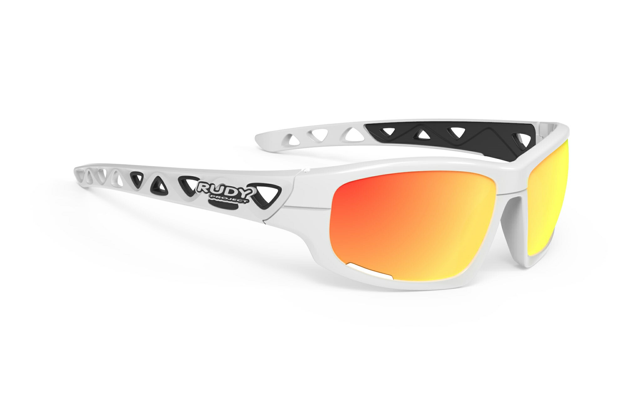 【4/18は「最大4倍！」エントリーでポイントUP】RUDYPROJECT AIRGRIP ルディプロジェクト エアグリップ ホワイトグロスフレーム マルチレーザーオレンジレンズ サングラス ロードバイク