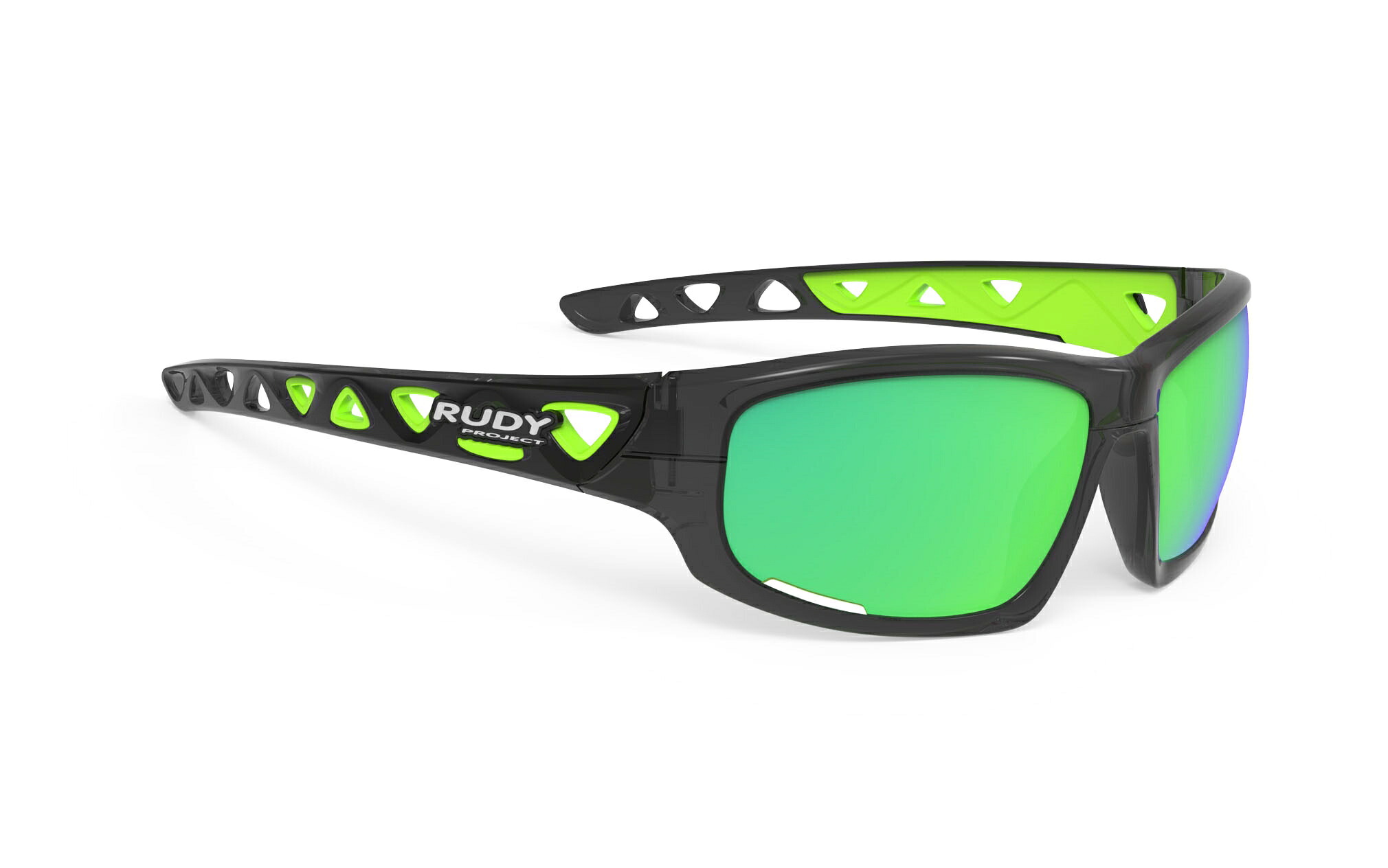 【4/18は「最大4倍！」エントリーでポイントUP】RUDYPROJECT AIRGRIP ルディプロジェクト エアグリップ クリスタルグラファイトフレーム マルチレーザーグリーンレンズ サングラス ロードバイク 12,394円