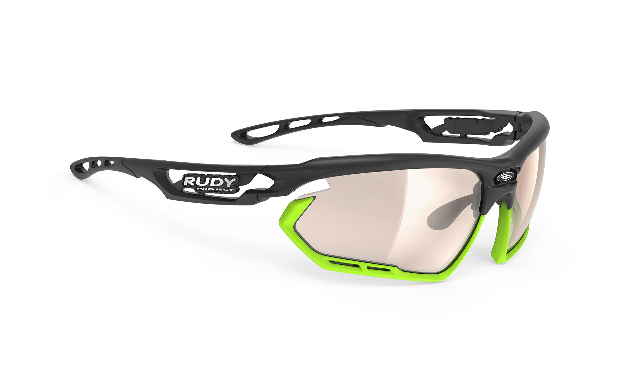 【7/25は「4倍！」エントリーでポイントUP】RUDYPROJECT FOTONYK ルディプロジェクト フォトニック マットブラックフレーム バンパーライム インパクトX&reg;2 調光レーザーブラウンレンズ サングラス ロードバイク｜コジーバイシクル店