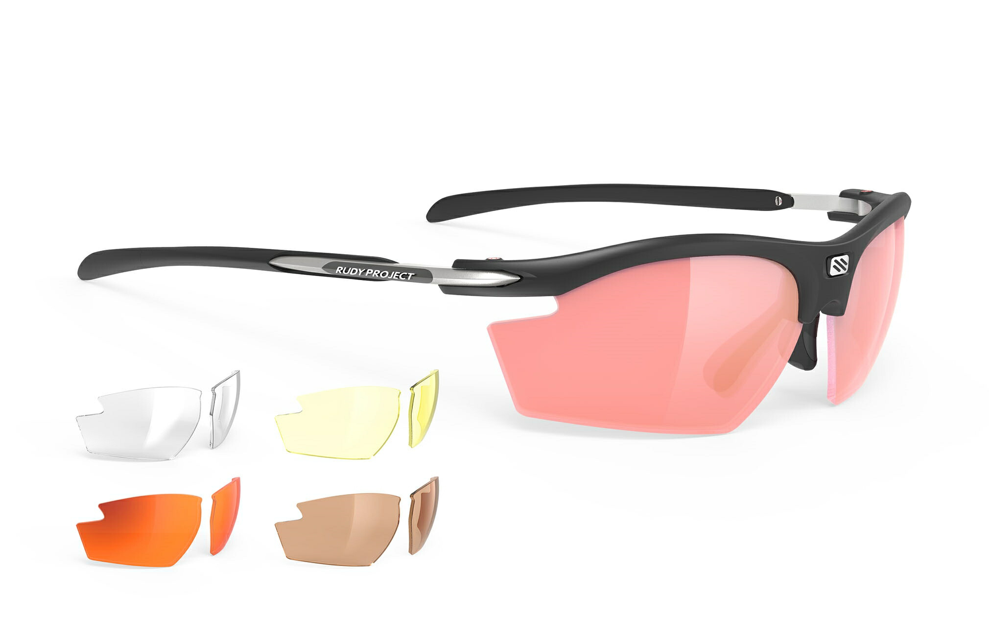 【4/10は「5倍！」エントリーでポイントUP】RUDYPROJECT RYDON SHOOTING ルディプロジェクト ライドン シューティング マットブラックフレーム レーシングレッドレンズ + レーザーコッパーレンズ + アクションブラウンレンズ + イエローレンズ + クリアレンズ 30,790円