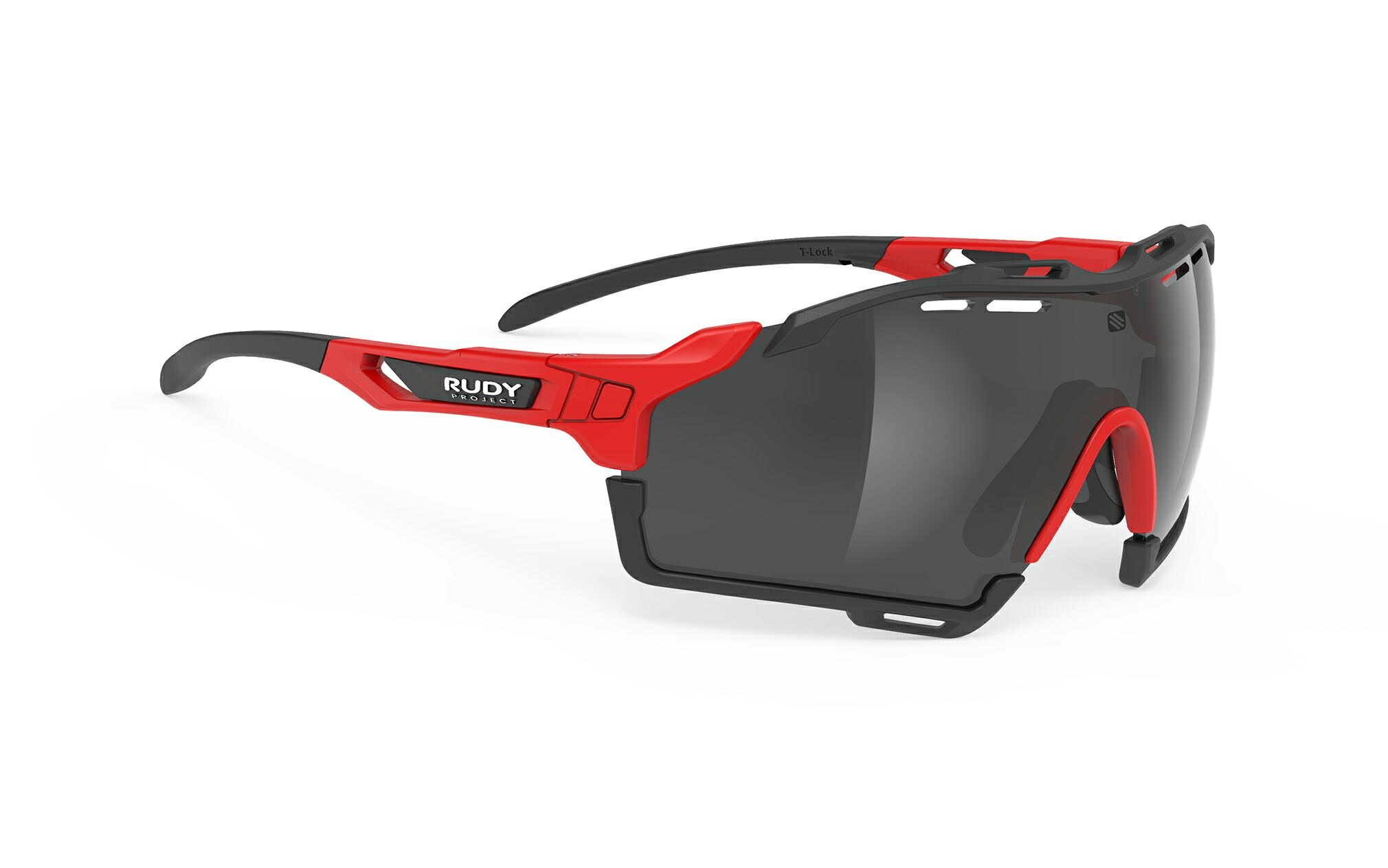 【6/8は「2倍！」エントリーで尖んがりUP】RUDYPROJECT CUTLINE ルディプロジェクト とり捨てる生産ライン ファイアレッドマットフレーム スモークブラックレンズ 黒眼鏡 読み込む自動二輪車