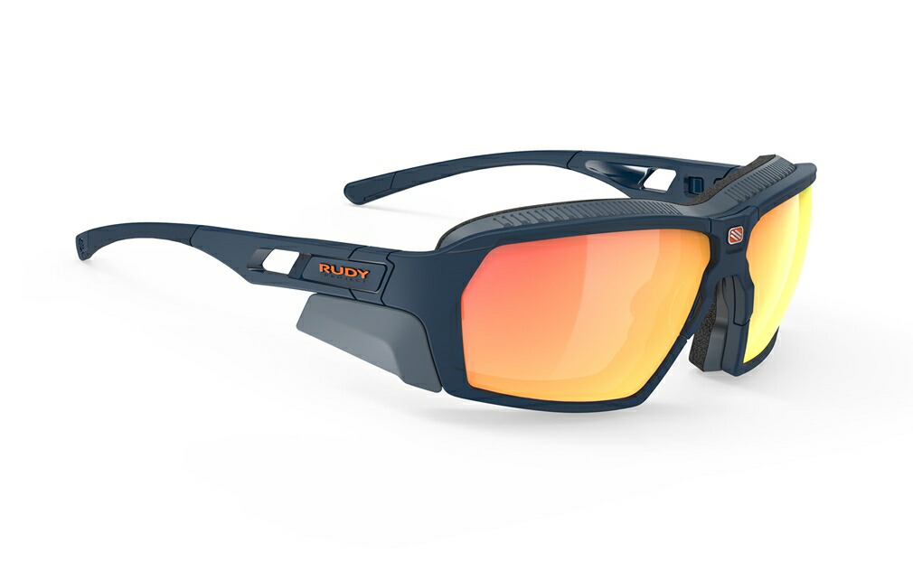 【4/10は「5倍！」エントリーでポイントUP】RUDYPROJECT AGENT Q ルディプロジェクト エージェントQ ブルーネイビーマットフレーム マルチレーザーオレンジレンズ サングラス ロードバイク
