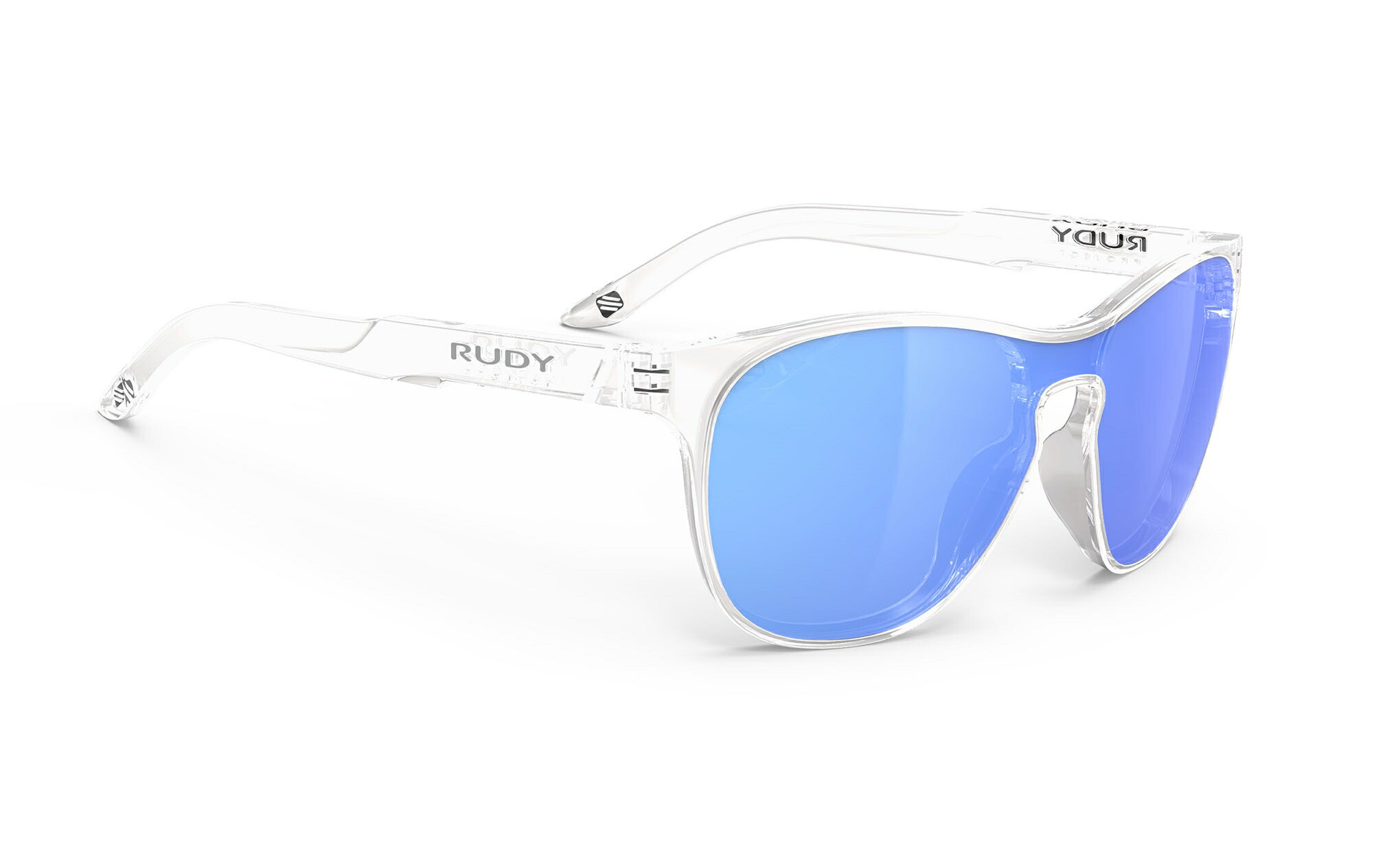 【4/18は「最大4倍！」エントリーでポイントUP】RUDYPROJECT SOUNDSHIELD ルディプロジェクト サウンドシールド クリスタルグロスフレーム マルチレーザーブルーレンズ サングラス ロードバイク