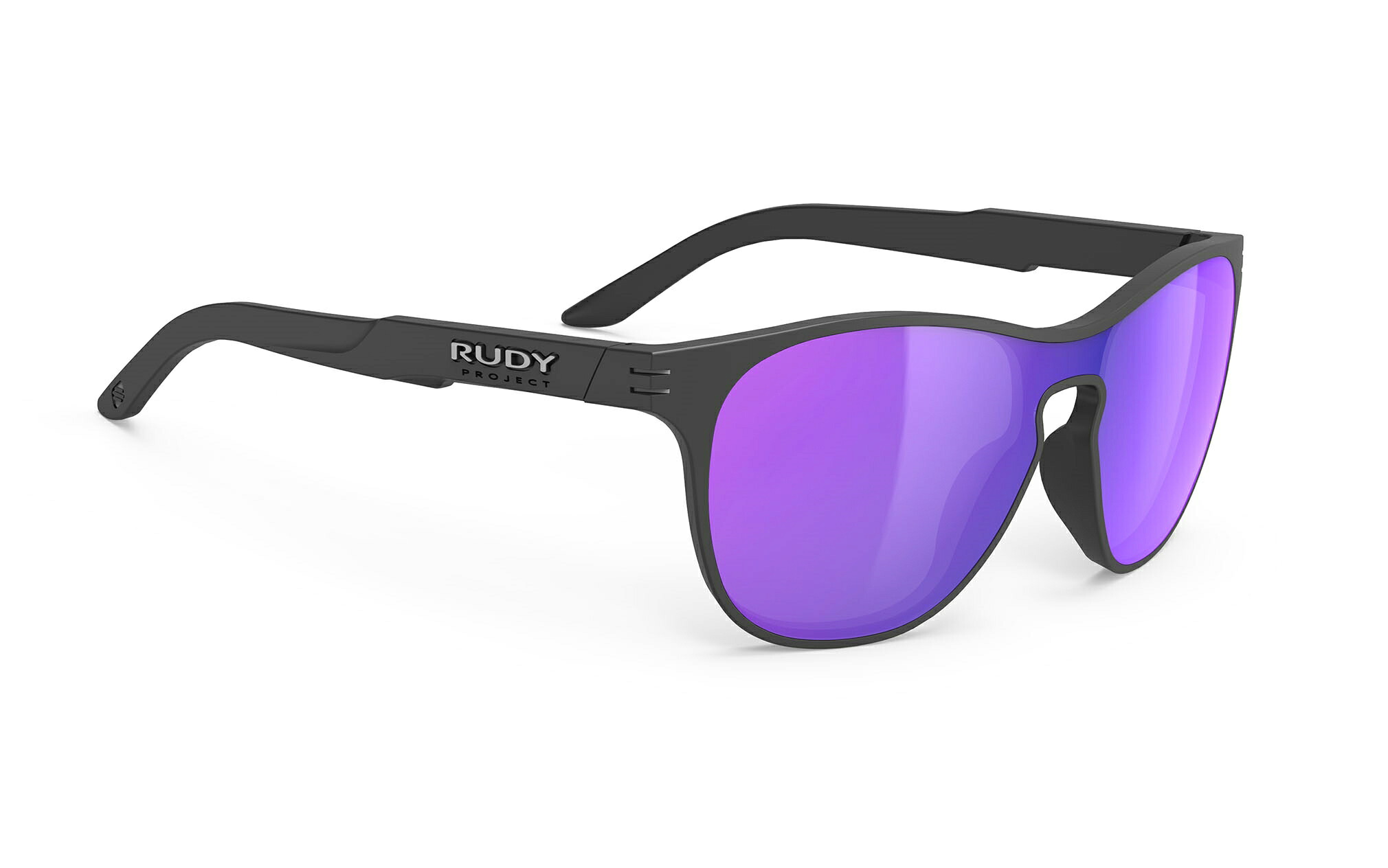 【7/20は「4倍！」エントリーでポイントUP】RUDYPROJECT SOUNDSHIELD ルディプロジェクト サウンドシールド ブラックマットフレーム マルチレーザーバイオレットレンズ サングラス ロードバイク｜コジーバイシクル店