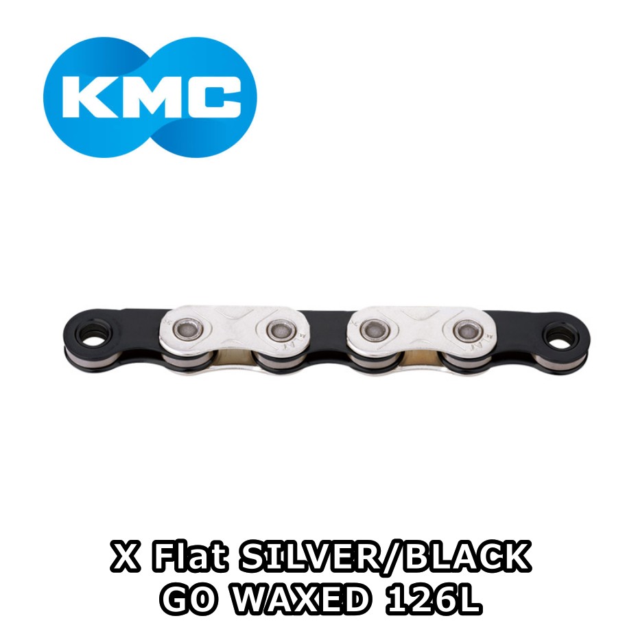 【4/18は「最大4倍！」エントリーでポイントUP】KMC ケーエムシー X Flat SILVER/BLACK GO WAXED 126L 4715575900353 シルバー/ブラック チェーン