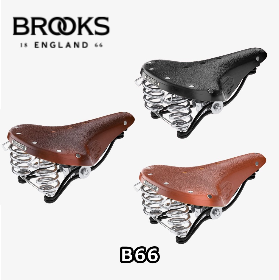 【4/10は「5倍！」エントリーでポイントUP】BROOKS ブルックス B66 BLACK/BROWN/HONEY レザーサドル