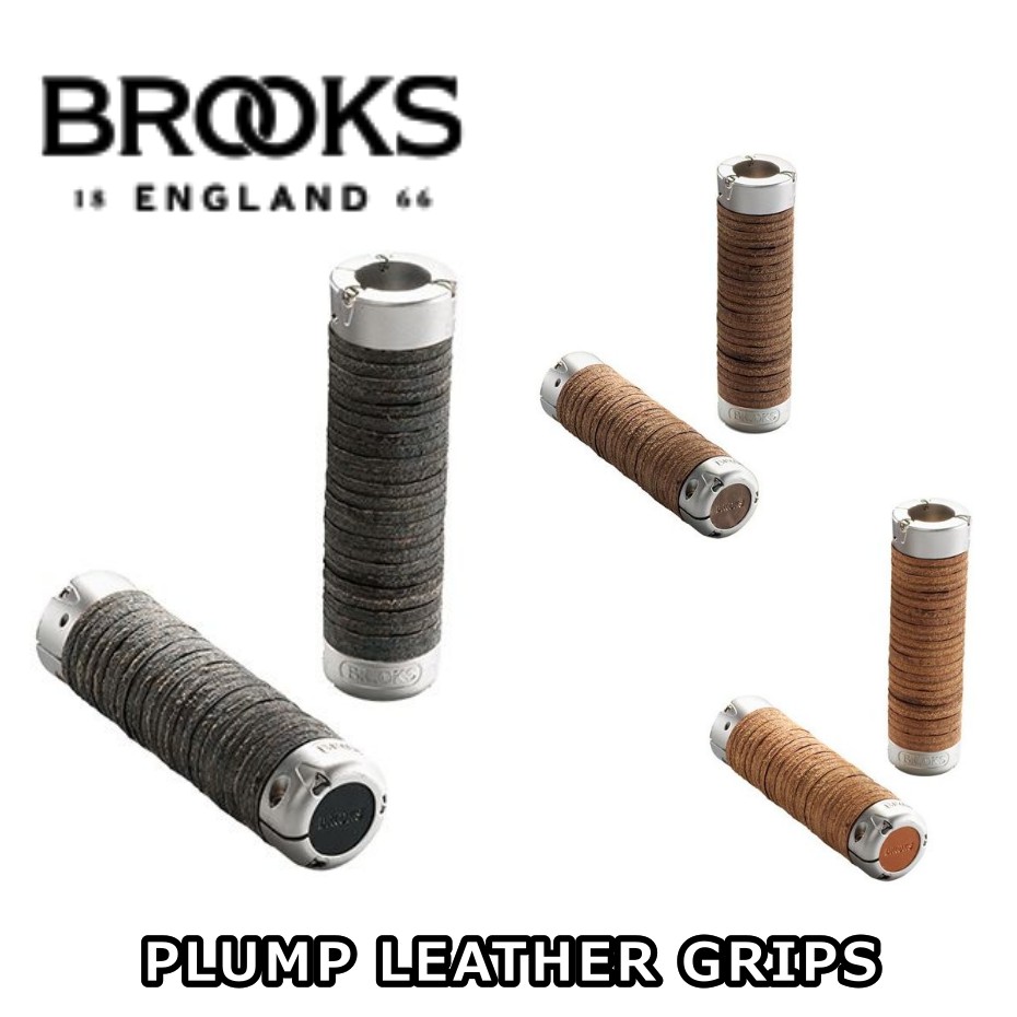 BROOKS ブルックス PLUMP LEATHER GRIPS プランプ レザーグリップ BLACK、A.BROWN、HONEY｜コジーバイシクル店