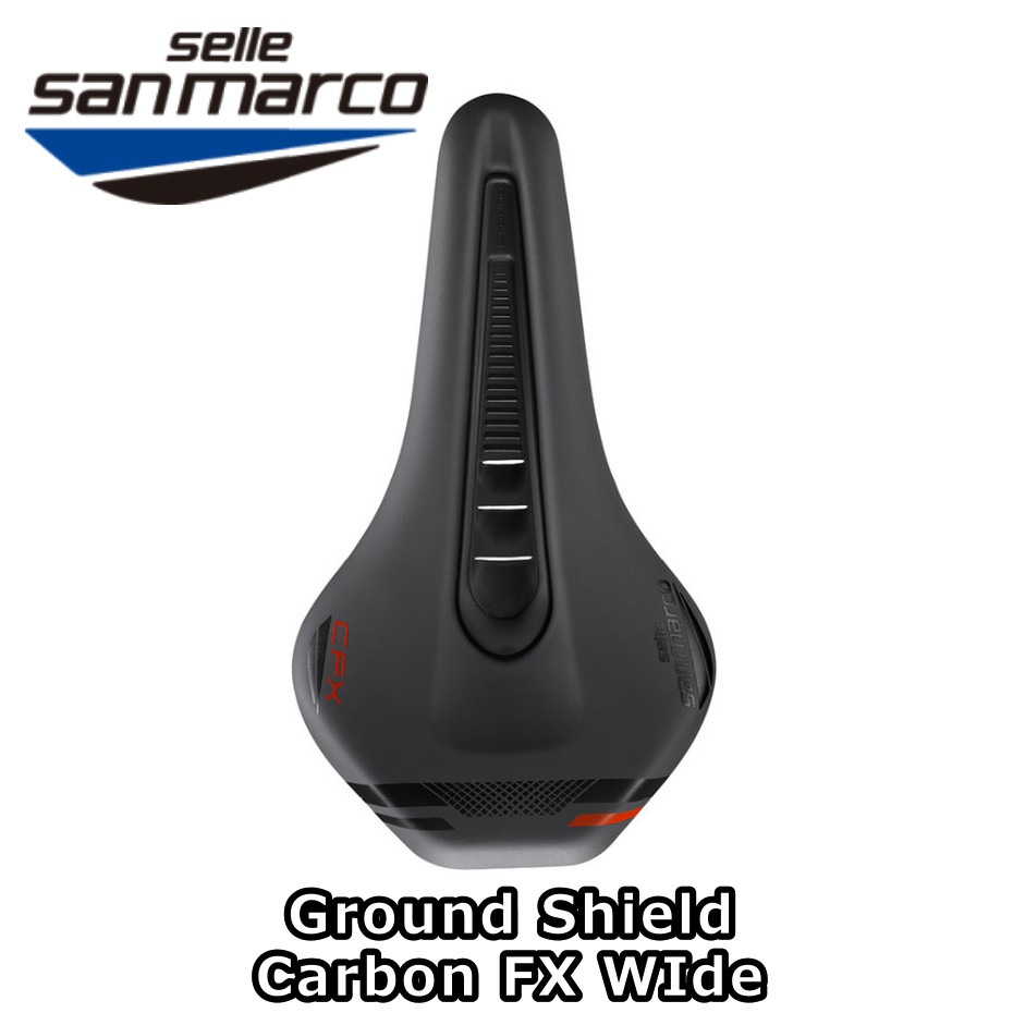 【7/20は「4倍！」エントリーでポイントUP】SELLE SAN MARCO セラサンマルコ Ground Shield CarbonFX WIde グラウンド シールド カーボンFX ワイド 322WW703 ロードバイク サドル オフロード｜コジーバイシクル店