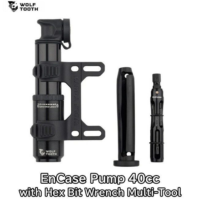 【4/18は「最大4倍！」エントリーでポイントUP】WOLF TOOTH EnCase Pump 40cc with Hex Bit Wrench Multi-Tool ウルフトゥース エンケースポンプ 40cc 六角レンチマルチツール 13,989円