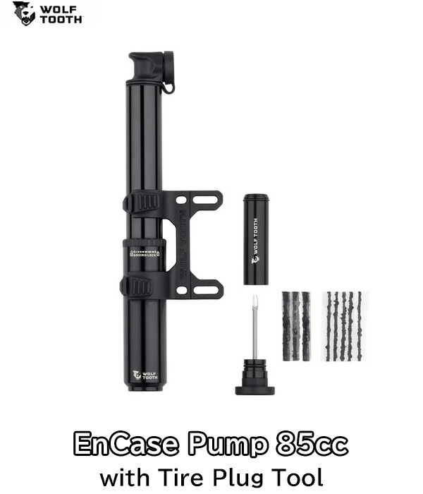 【4/15は「4倍！」エントリーでポイントUP】WOLF TOOTH EnCase Pump 85cc with Tire Plug Tool ウルフトゥース エンケースポンプ 85cc タイヤプラグツール