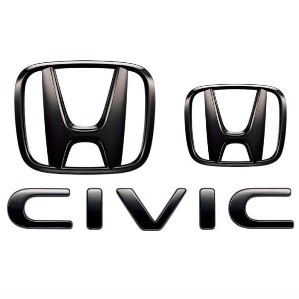 HONDA ホンダ純正 08F20-T43-000(08F20T43000) CIVIC ブラックエンブレム Hマーク2個+車名エンブレム/ブラッククローム|クリーズオンライン