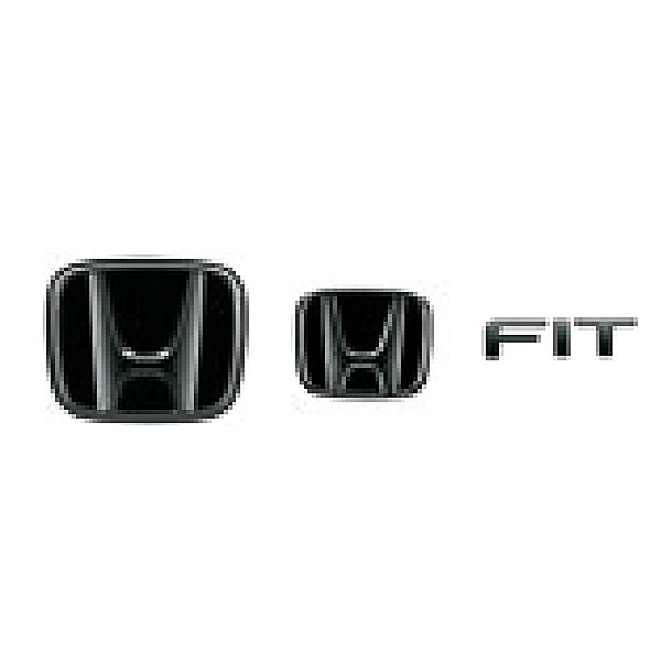 HONDA ホンダ純正 08F20-TZA-000C(08F20TZA000C) FIT フィット ブラックエンブレム Hマーク2個+車名エンブレム ブラッククローム調 2020年02月～