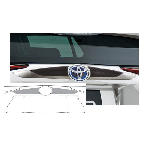 TRD MS316-47001 バックドアガーニッシュ プリウス ZVW50/ZVW51/ZVW55 2018.12～
