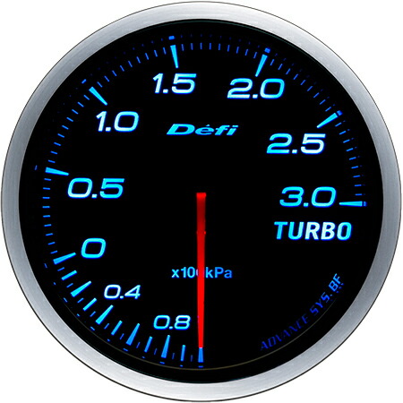 Defi デフィ DF14703 アドバンスBF ターボ計Φ60 照明色ブルー Max300kPaモデル（表示範囲：-100kPa～+300kPa）