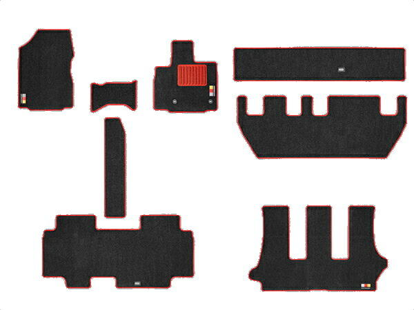 無限 MUGEN 08P15-XNY-K0S0-RD スポーツマット ブラック×レッド フリード GT5 E:HEV 7人ベンチシート 32,146円