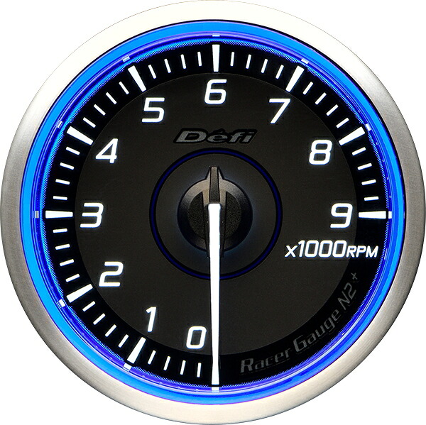 Defi デフィ DF19901 レーサーゲージN2プラス Φ60 タコメーター 0～9000RPM ブルーモデル Racer Gauge N2 Plus