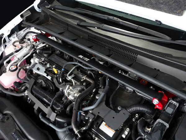 BLITZ ブリッツ 96125 ストラットタワーバー レッド プリウス(MXWH60/MXWH65)、プリウスPHEV(MXWH61) フロント用