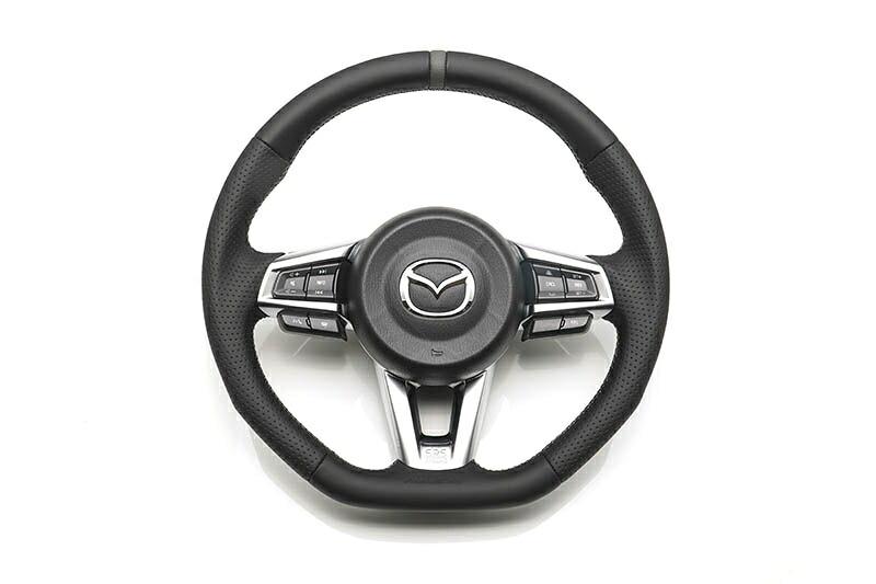 AutoExe オートエクゼ NDA1V0310 スポーツステアリングホイール 本革（本革製/グリップ部ディンプル加工）グレーステッチ ロードスター（ND系全車）｜クリーズオンライン