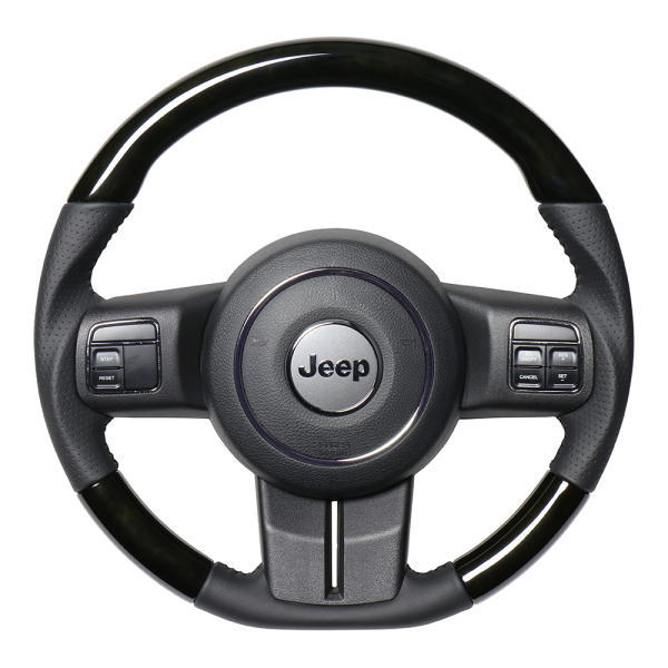 REAL レアル JPA-BKW-BK ステアリング ソフトDシェイプ ブラックウッド ブラックステッチ ジープラングラー (JK38S:後期、JK36S)｜クリーズオンライン