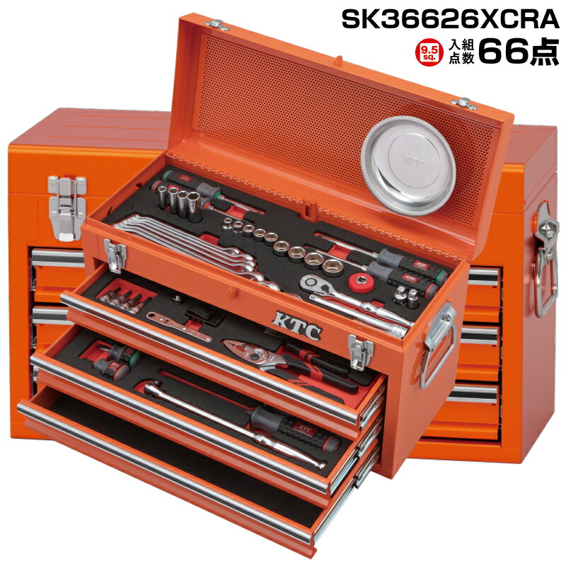 楽天市場】KTC 工具セット SK35626WZR 9.5sq. 入組点数56 両開きケース