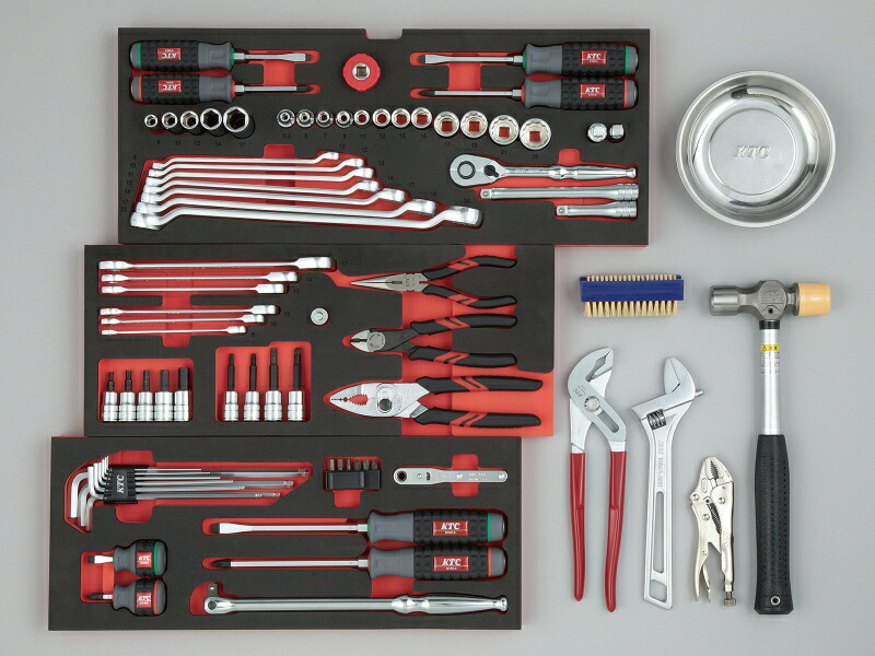 KTC 工具セット SK38026XT 9.5sq. 入組点数80 工具とトレイの入組セット ツールセット SKセール2026