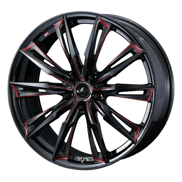 weds ウェッズ レオニス GX 39378 18インチ 18&times;8.0J インセット：42 穴数：5 PCD：114.3 ハブ径：73 カラー：BK/SC RED【ホイール4本価格】｜クリーズオンライン 94,864円