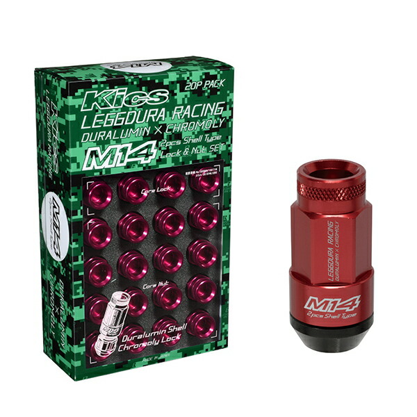 お中元 Kyo Ei 協永産業 Rl54 14r Leggdura Racing Shell Type ロック ナット セット M14xp1 5 Rl54 16 Pcs 4 Locks レッド Fucoa Cl