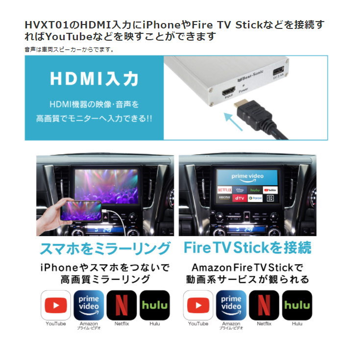 激安大特価！】 アルファード30系後期 ミラーリング対応 HVXT01