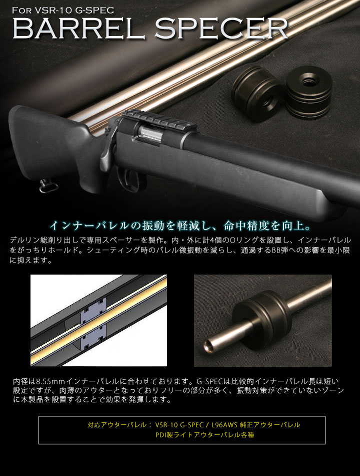 楽天市場】バレルスペーサー VSR-10用◇インナーバレルブレ止め