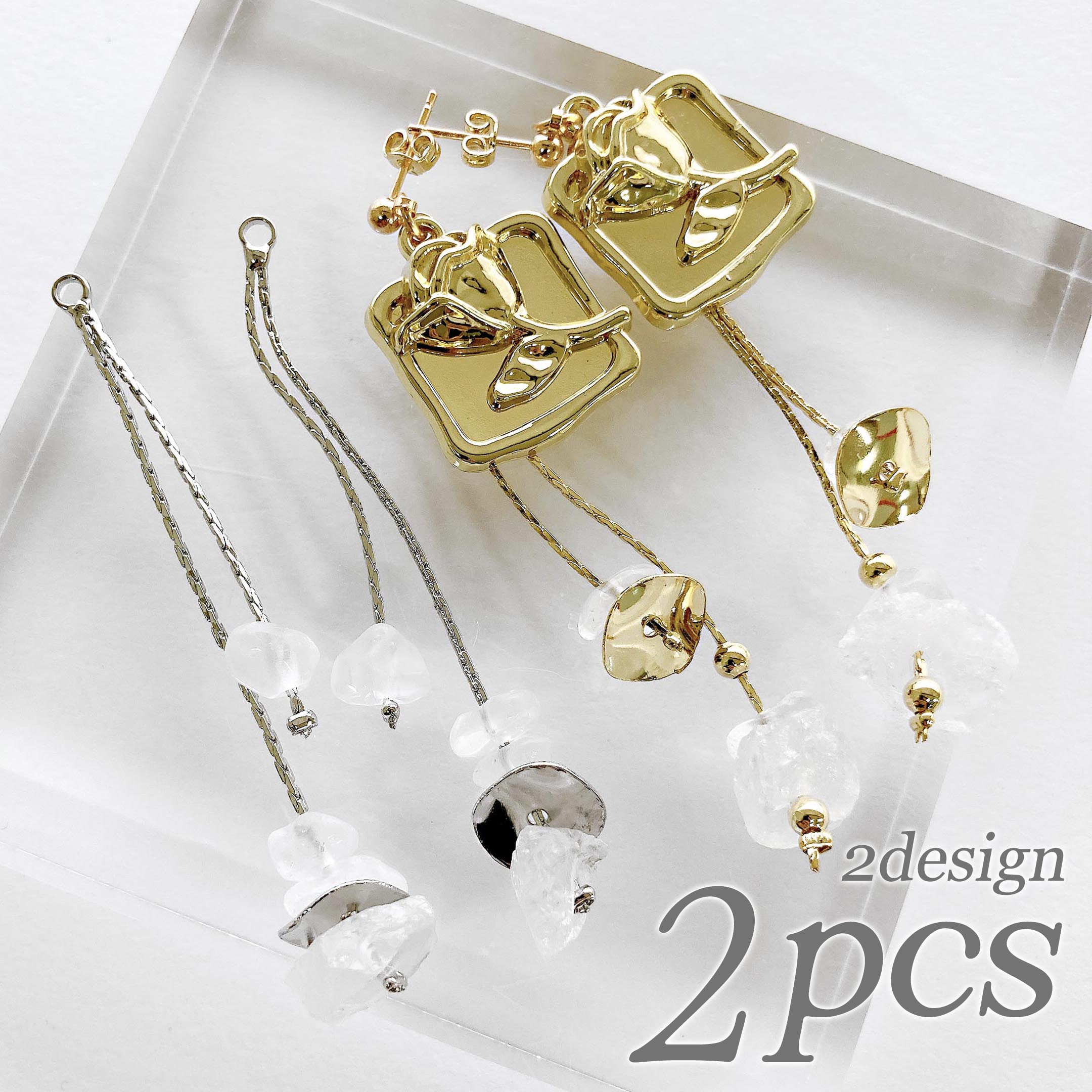 シンプル　フラワー　パール　ハンドメイド　ピアス　イヤリング　韓国