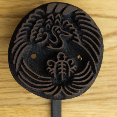 観音寺の 焼き印 6cm 鶴 亀