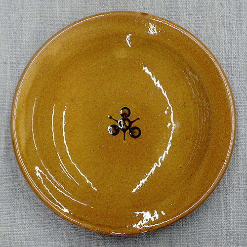 楽天市場】和食器 布志名焼 湯町窯 豆皿 9cm 浪紋濃茶 黄釉 : うつわの