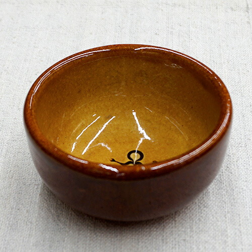 楽天市場】和食器 布志名焼 湯町窯 豆皿 9cm 花紋濃茶 黄釉 : うつわの