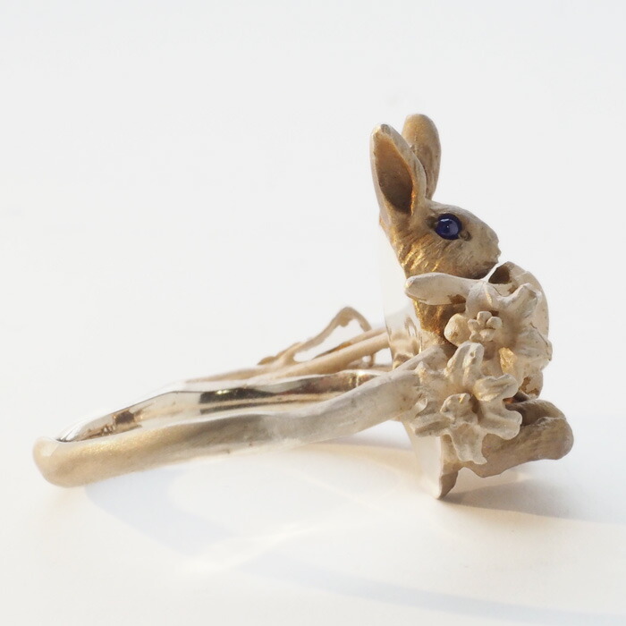 楽天市場 Decovienya デコヴィーニャ 手作りアクセサリー ウサギとユリのリング シルバー925 レディース De 161 ハンドメイドアクセサリー 動物 アニマル うさぎ ラビット 兎 花 大人可愛い 個性的 おしゃれ かわいい 可愛い Silver925 女性 プレゼント ギフト 日本製